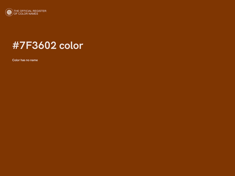 #7F3602 color image