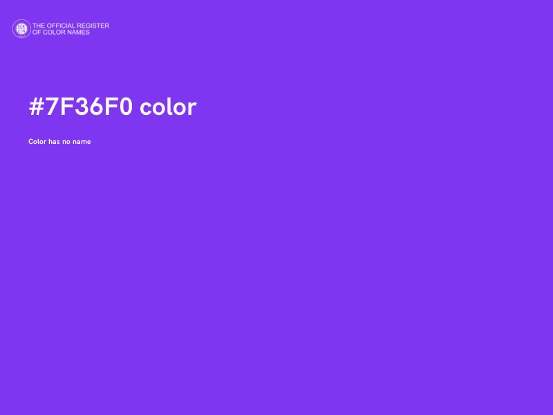#7F36F0 color image