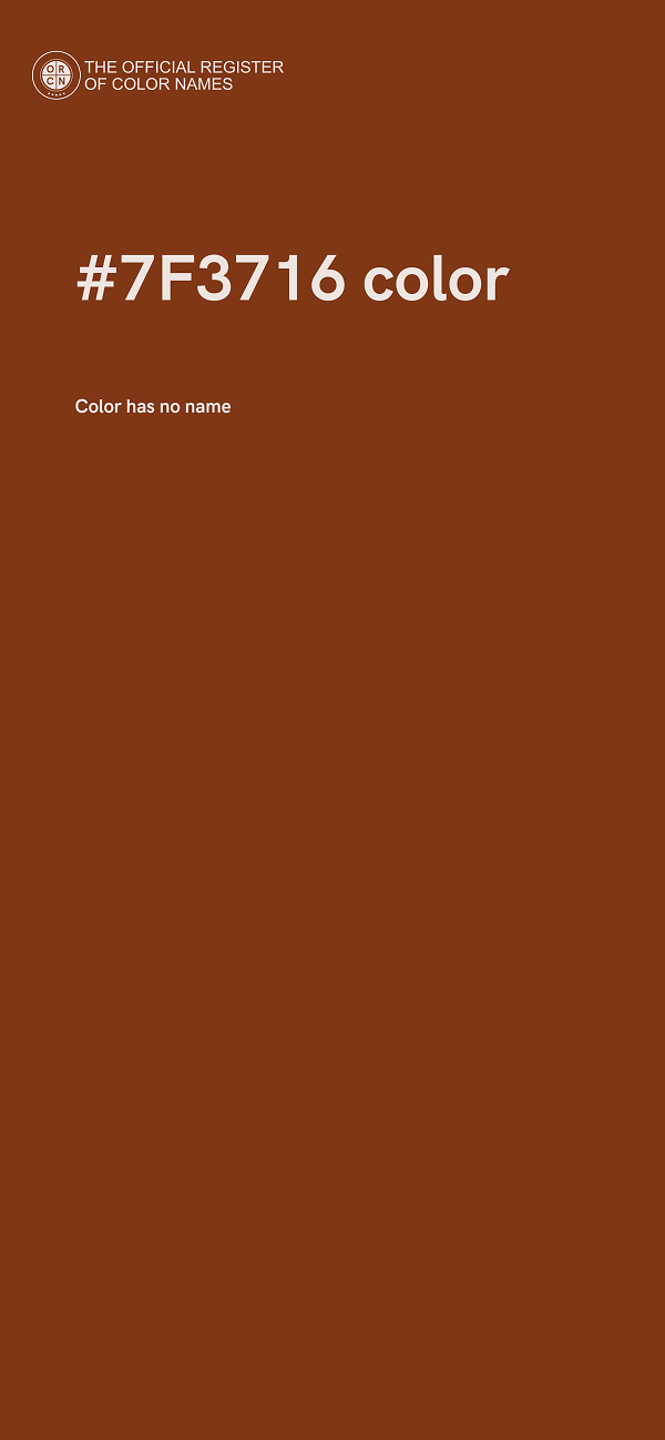 #7F3716 color image