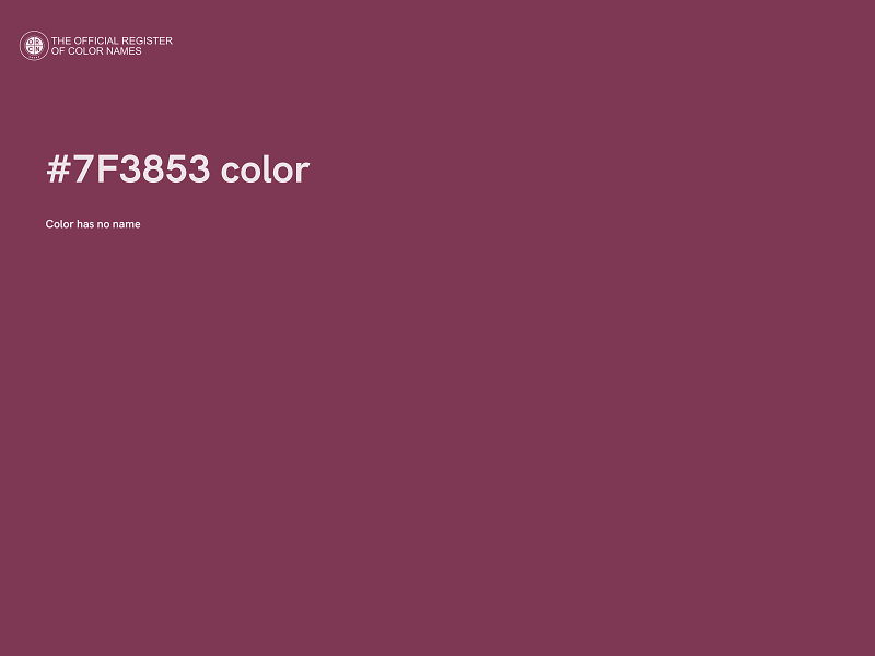 #7F3853 color image