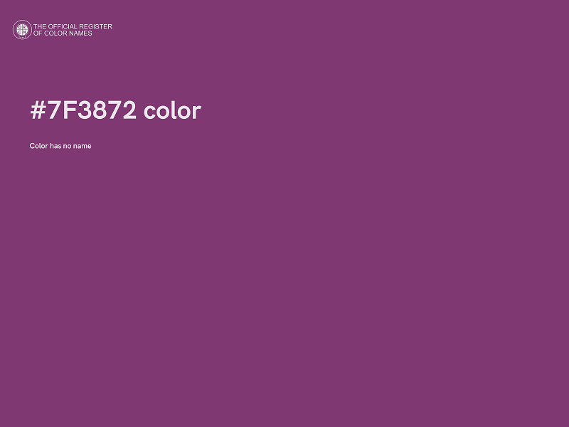 #7F3872 color image