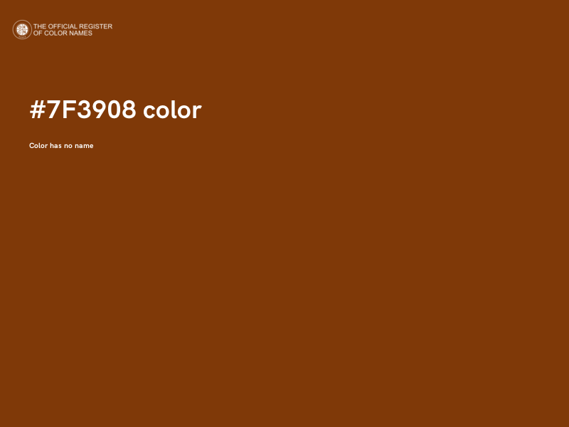 #7F3908 color image