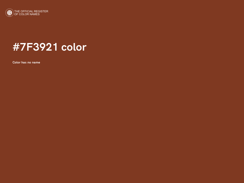 #7F3921 color image