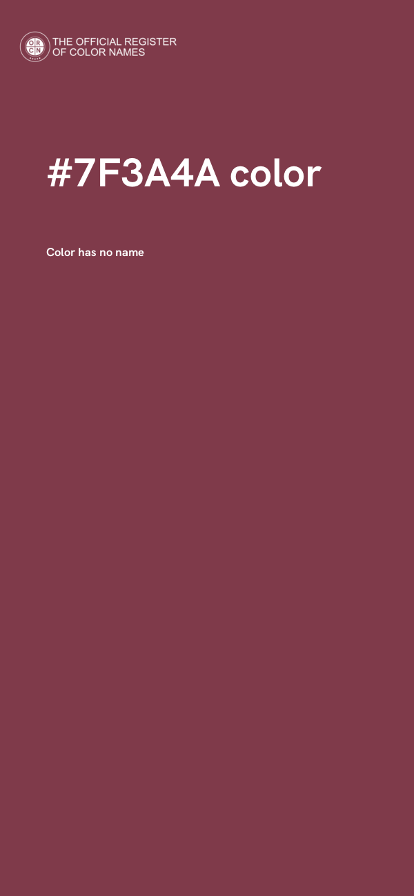 #7F3A4A color image