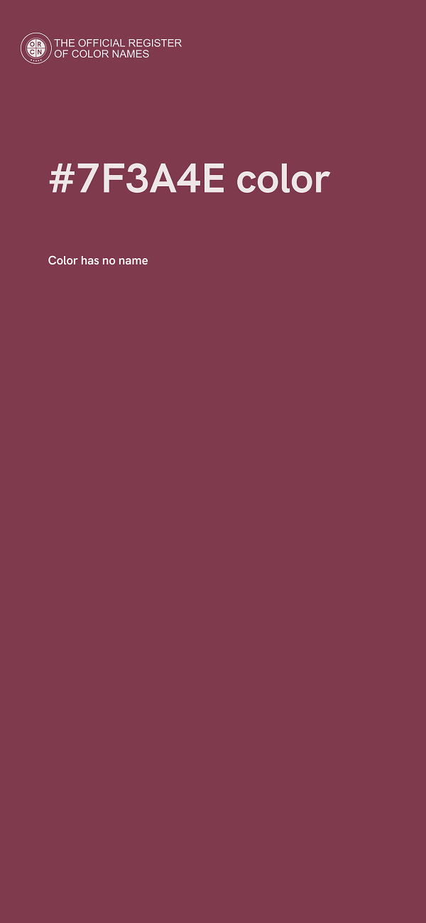 #7F3A4E color image