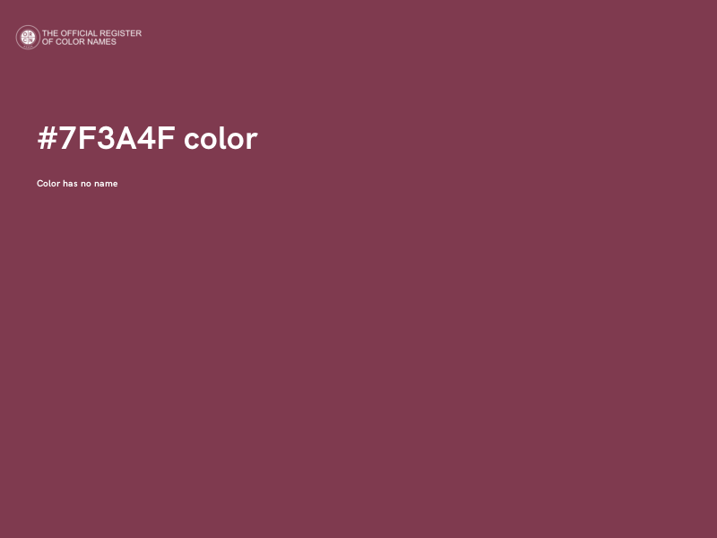 #7F3A4F color image