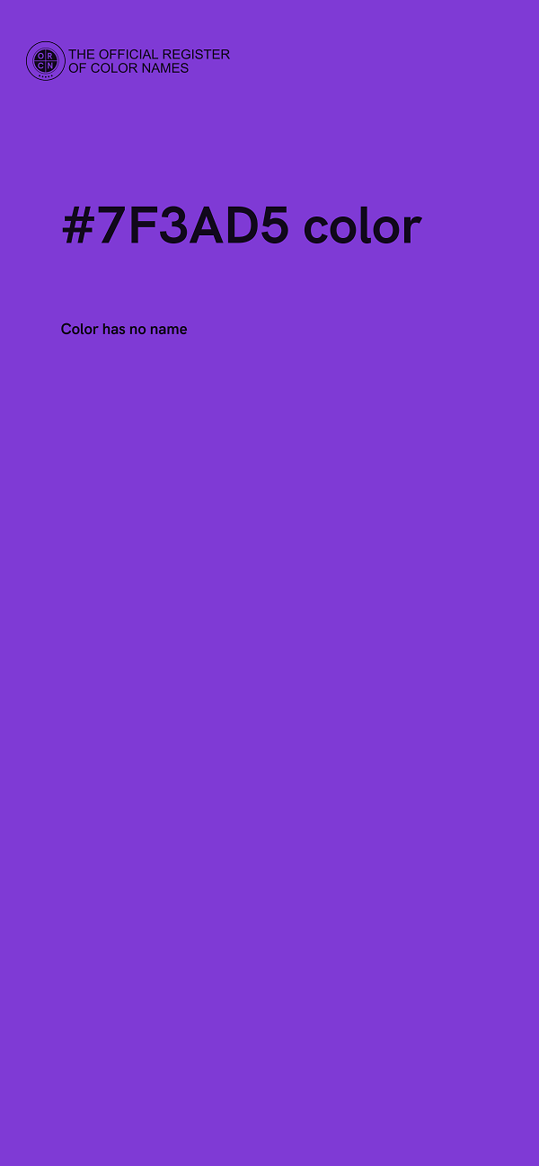#7F3AD5 color image