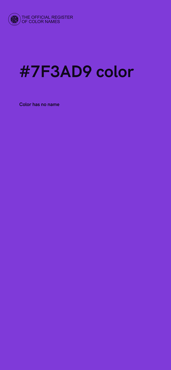 #7F3AD9 color image