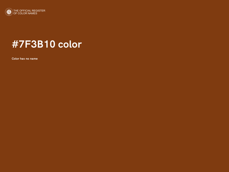 #7F3B10 color image