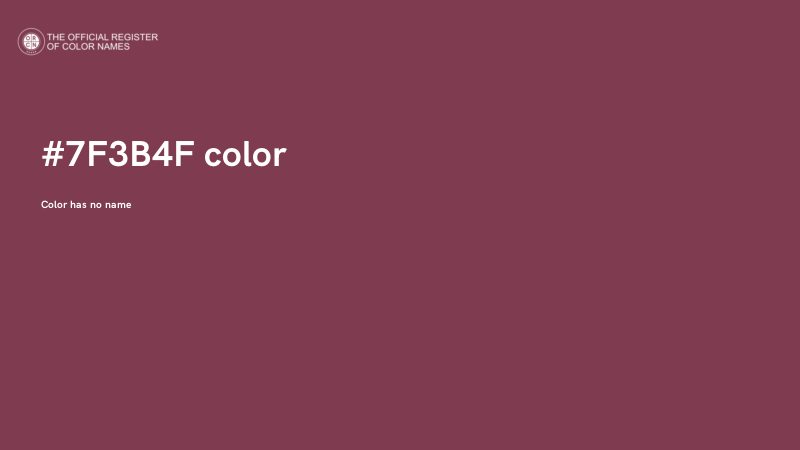 #7F3B4F color image
