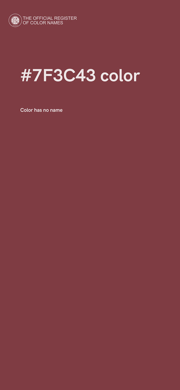 #7F3C43 color image