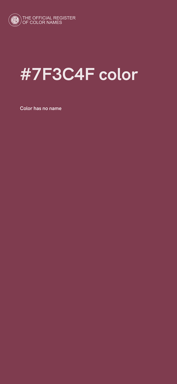 #7F3C4F color image