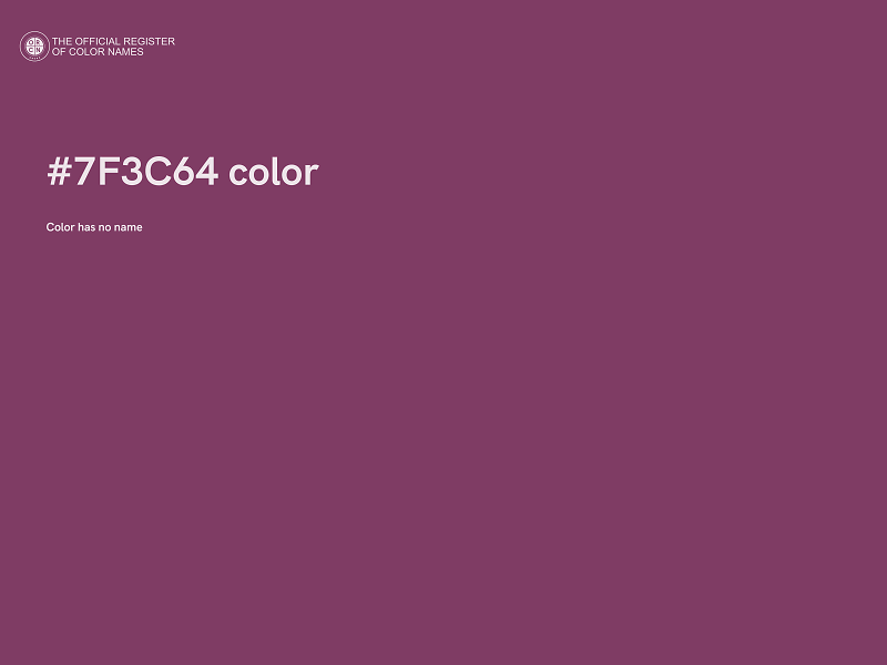 #7F3C64 color image