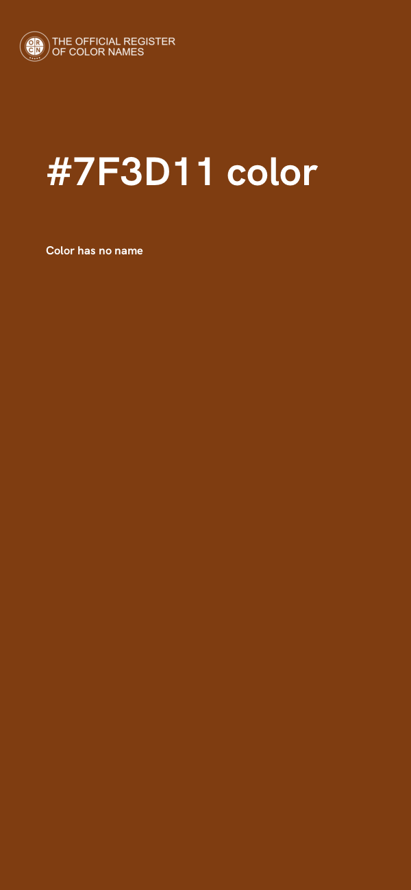 #7F3D11 color image