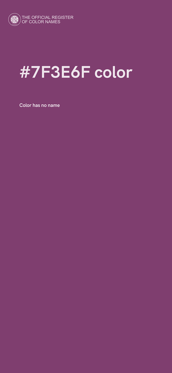 #7F3E6F color image