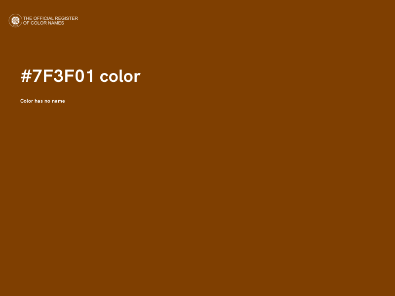 #7F3F01 color image