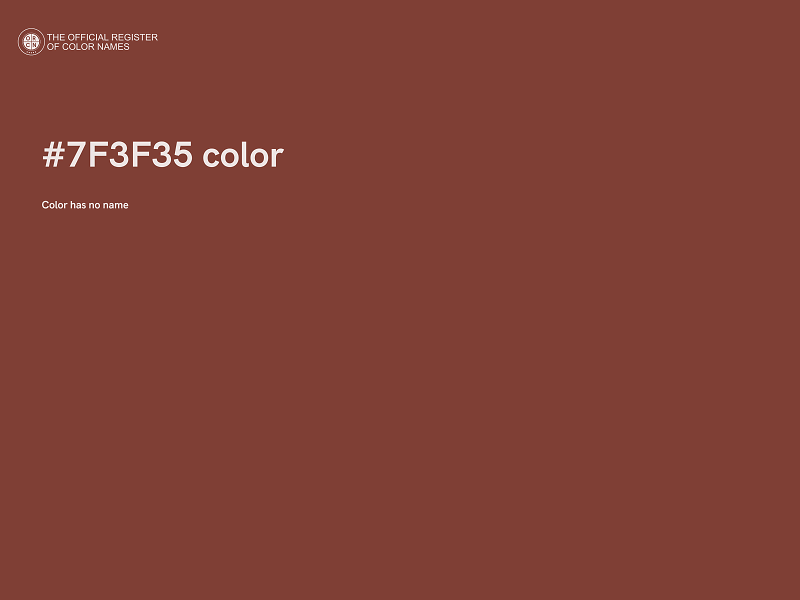 #7F3F35 color image