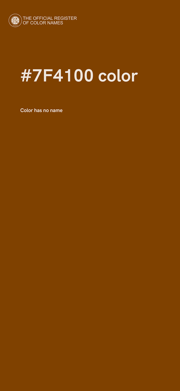 #7F4100 color image