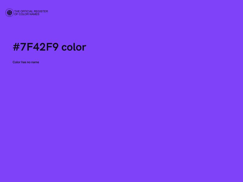 #7F42F9 color image