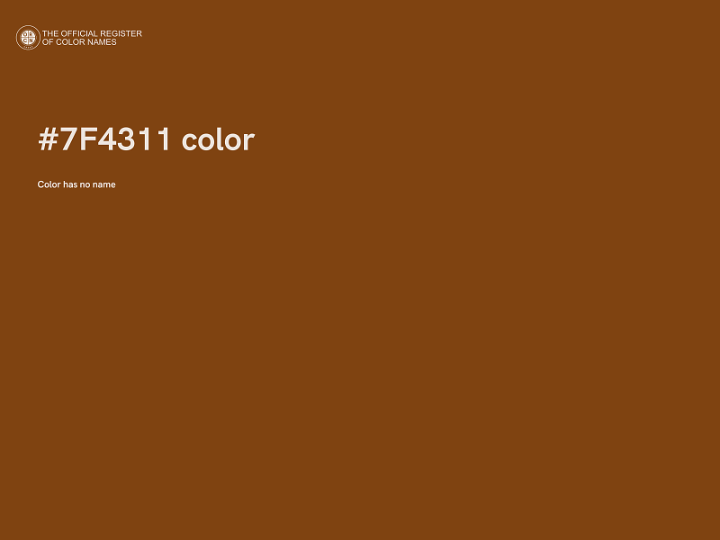 #7F4311 color image