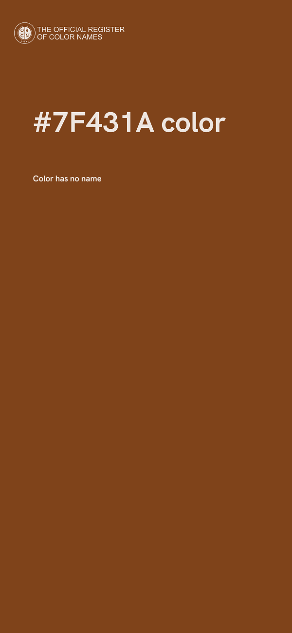 #7F431A color image