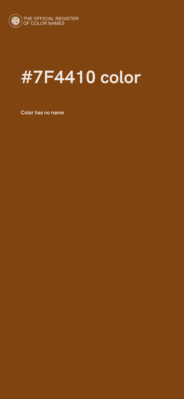 #7F4410 color image