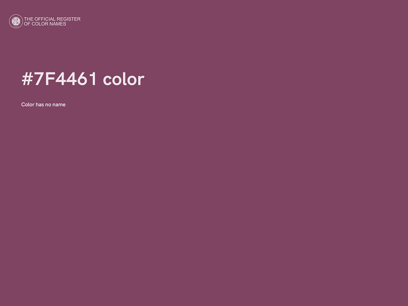 #7F4461 color image