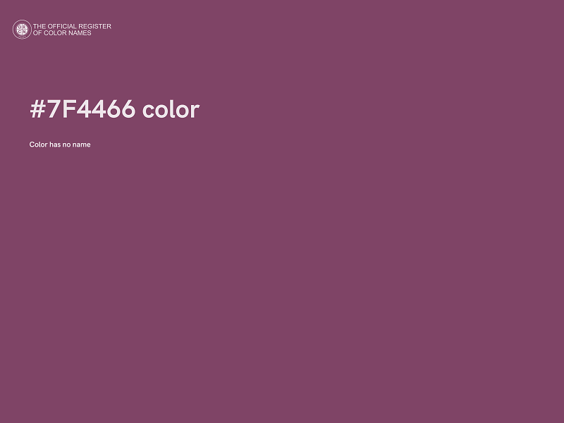 #7F4466 color image