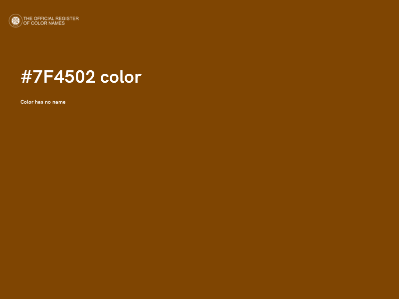 #7F4502 color image