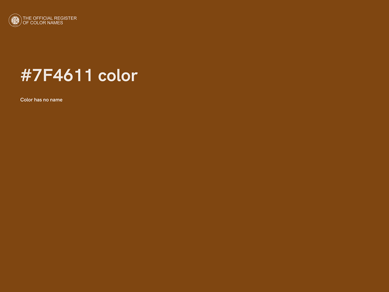 #7F4611 color image