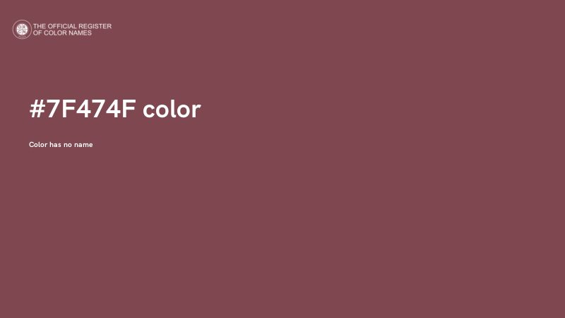 #7F474F color image