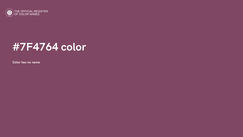 #7F4764 color image