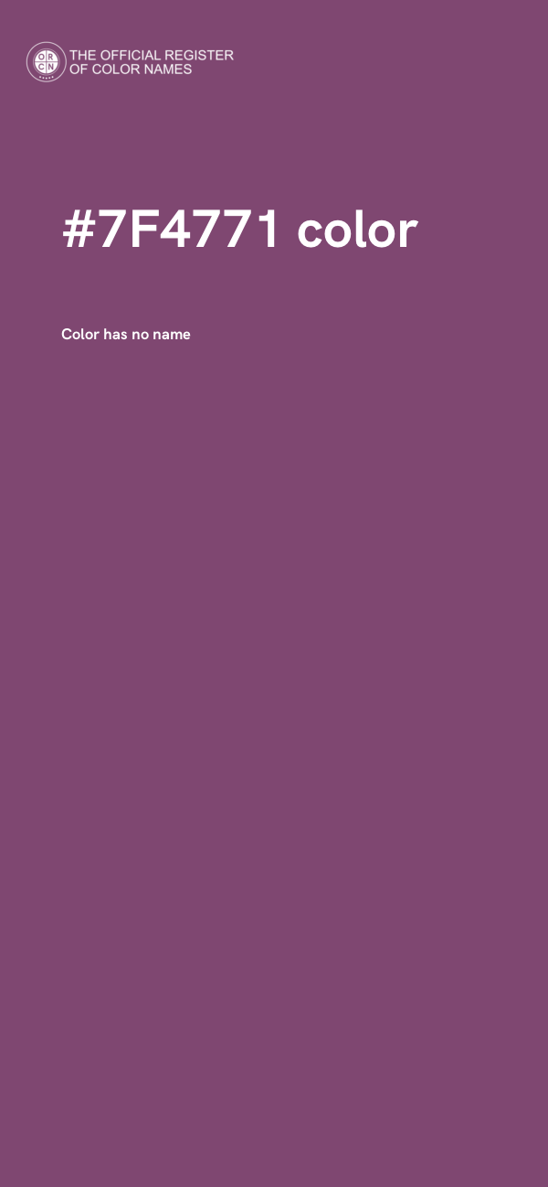 #7F4771 color image