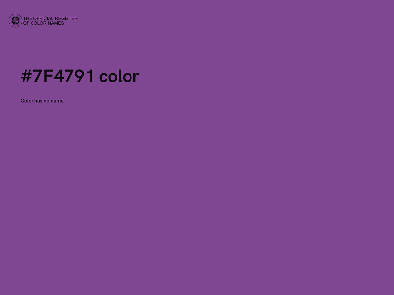 #7F4791 color image