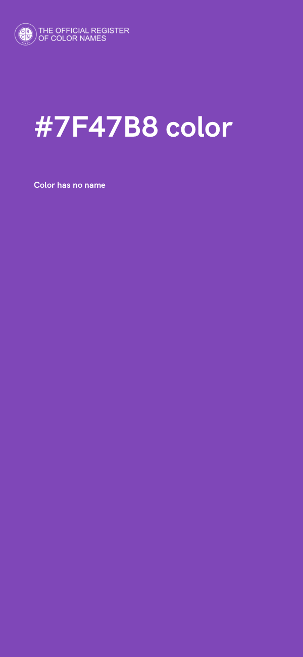 #7F47B8 color image