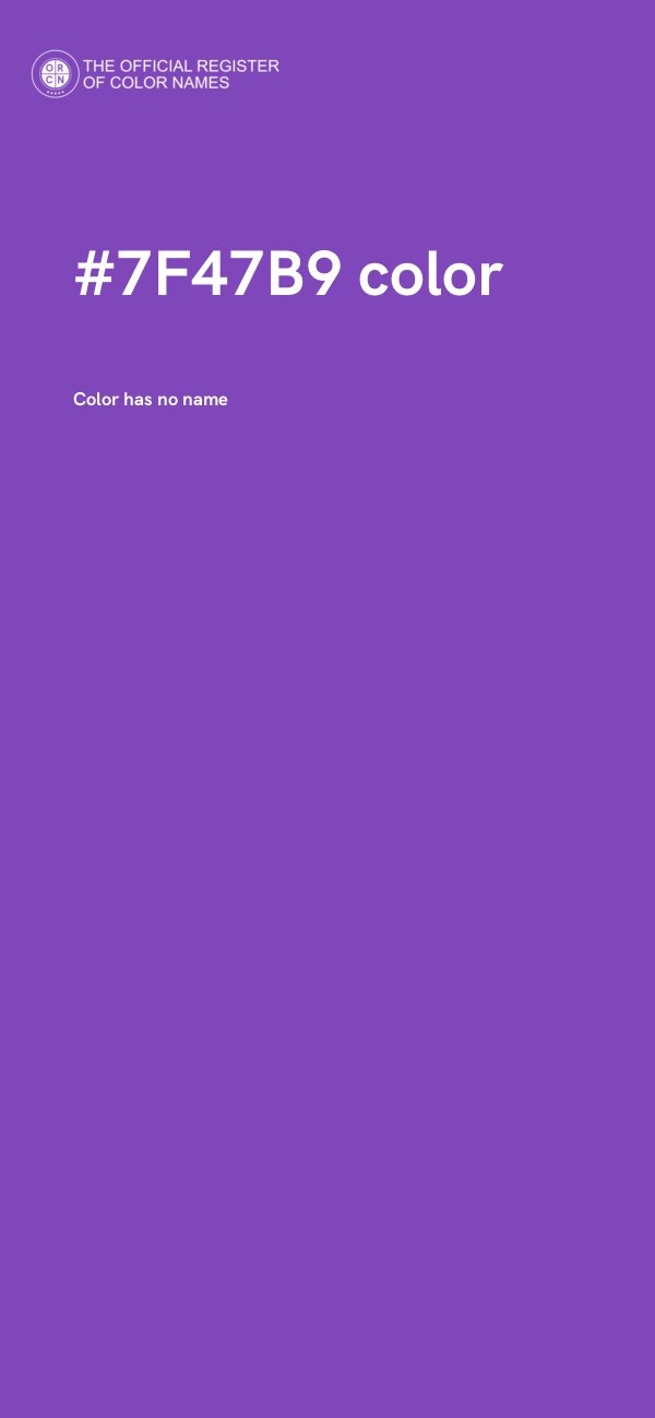 #7F47B9 color image