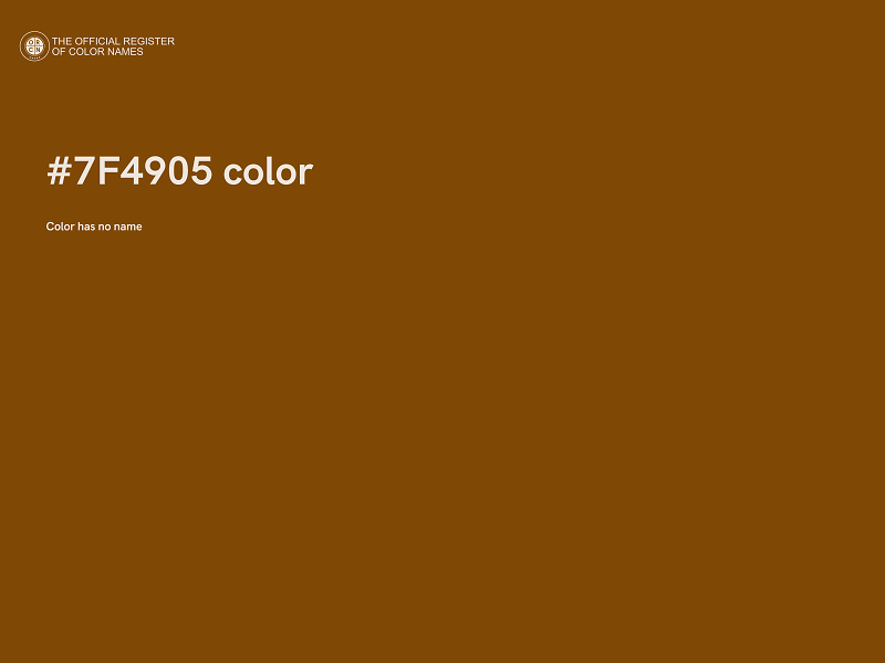#7F4905 color image
