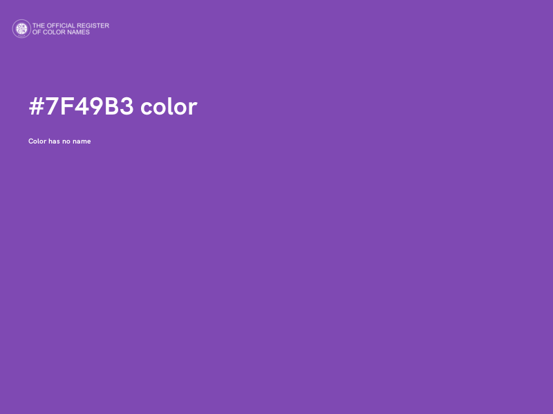 #7F49B3 color image