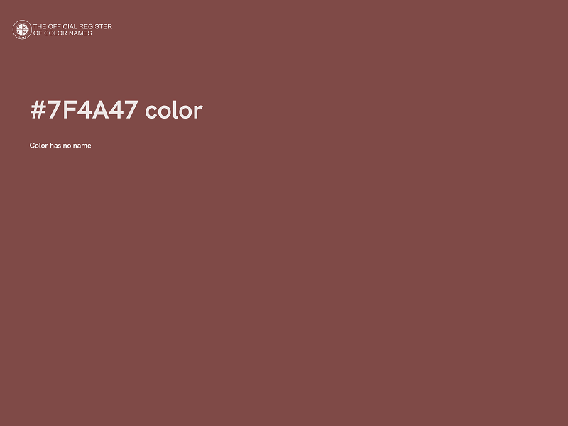 #7F4A47 color image