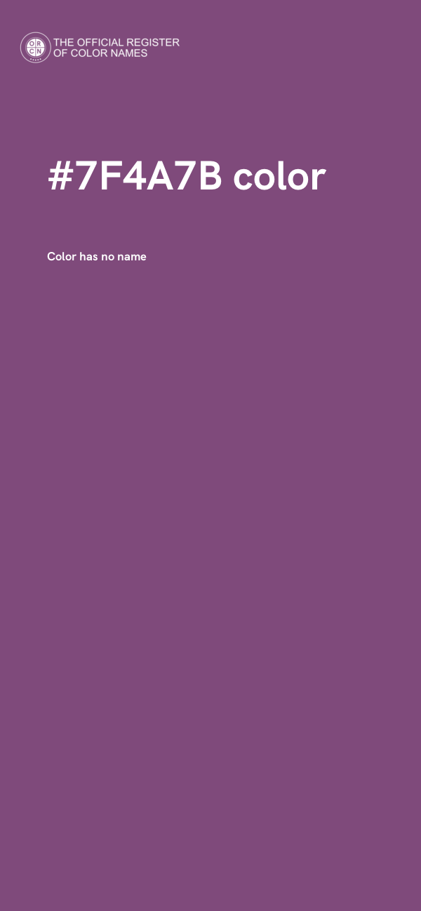 #7F4A7B color image