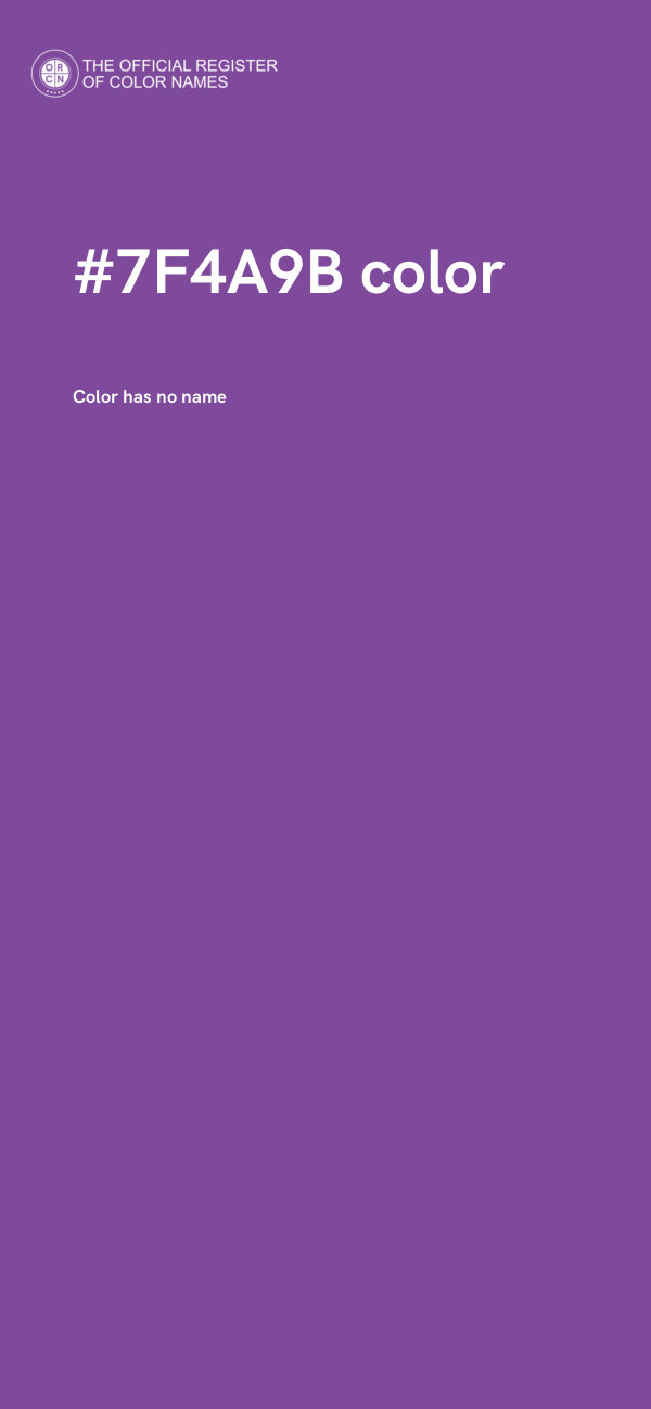 #7F4A9B color image