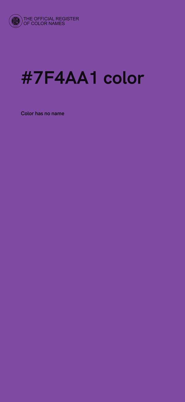 #7F4AA1 color image