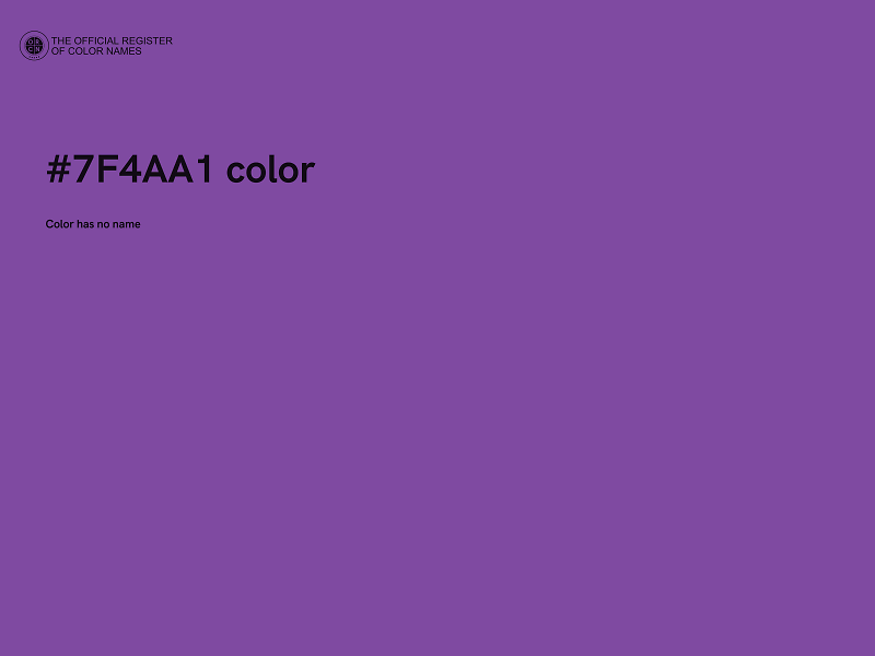 #7F4AA1 color image