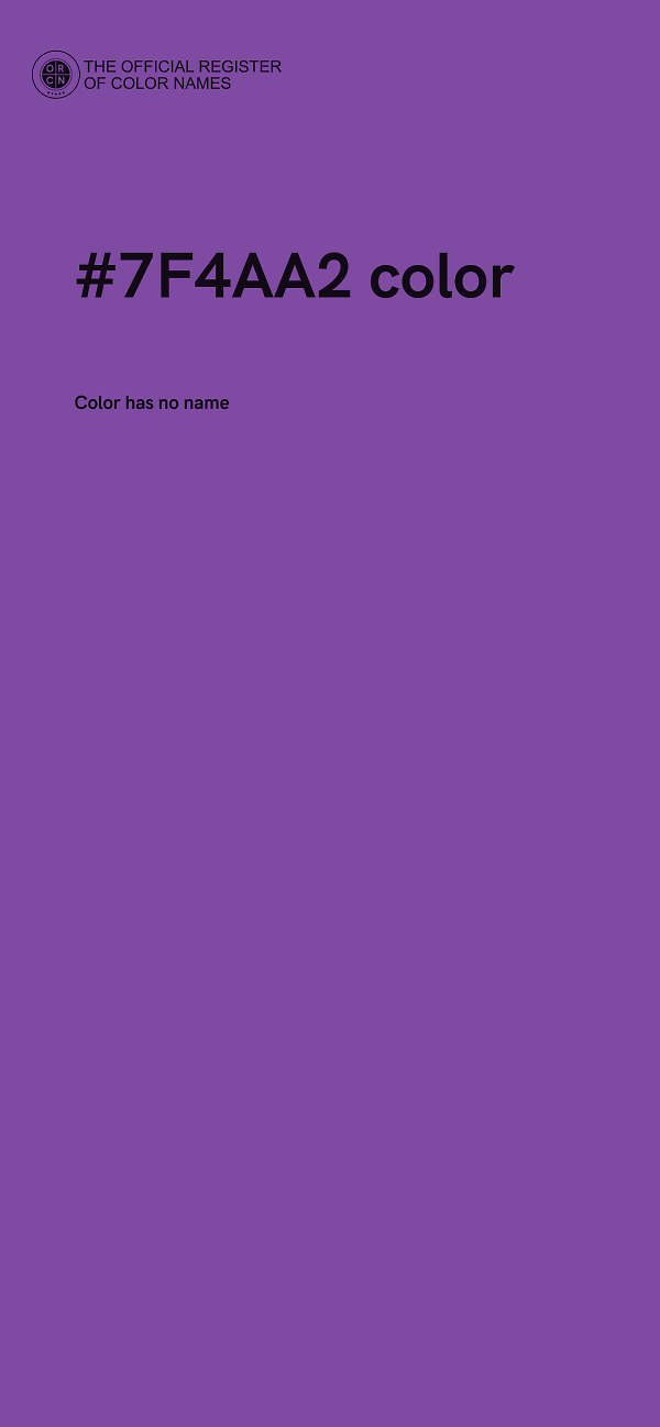 #7F4AA2 color image