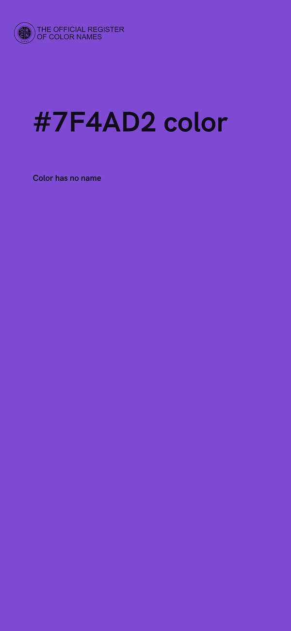 #7F4AD2 color image