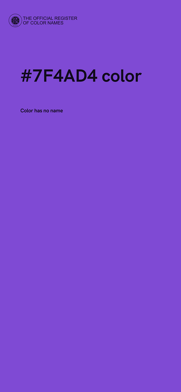 #7F4AD4 color image