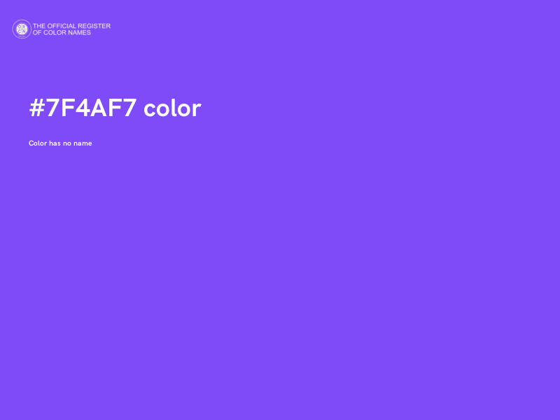 #7F4AF7 color image