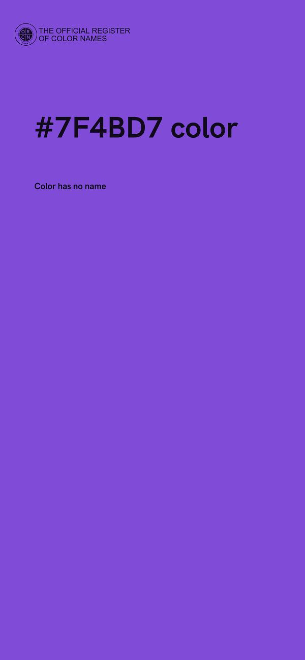 #7F4BD7 color image