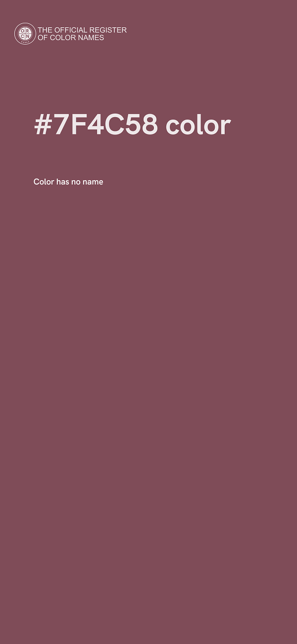#7F4C58 color image