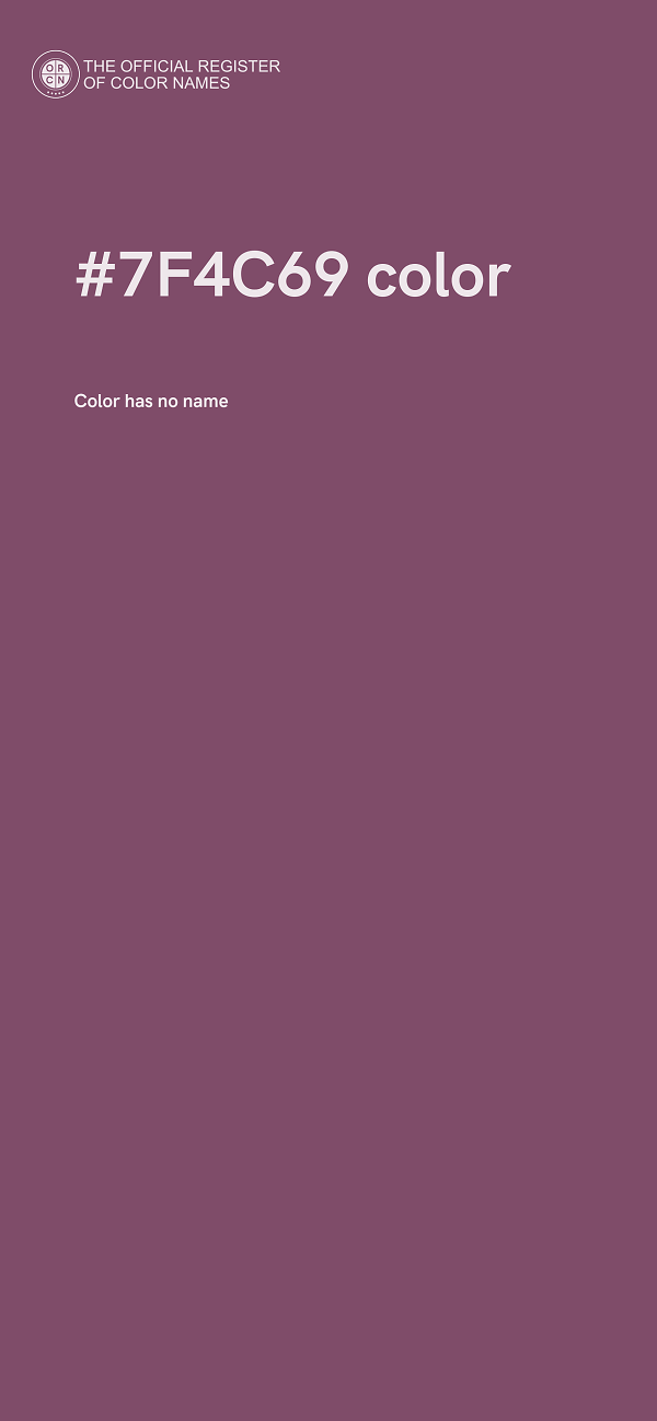 #7F4C69 color image